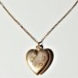 Antique Edwardian 12 & 14K Gold Filled Heart Locket Prendant Necklace Lot ~18"
