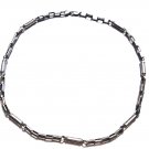 Vintage Sterling Silver Heavy Baht Style Chain Necklace 21-1/4" UNISEX