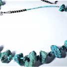 Vtg Southwest Navajo Chunky Statement Turquoise Nugget & Heishi Necklace Lot 29"