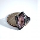 Antique Edwardian Sterling Silver Amethyst Paste Stone Ring Lot Size 5