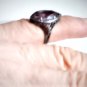 Antique Edwardian Sterling Silver Amethyst Paste Stone Ring Lot Size 5