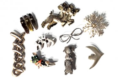 Vintage Sterling Silver Art Deco & Other Pin Brooches Lot of 9