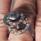 Vtg Sterling Silver Bling CZ Action Spinner Statement Ring Lot Sz 10.5