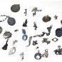 Vintage Sterling Silver Necklace Pendants & Charms Lot 26 Pcs