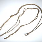 Antique Victorian Y Gold Filled Seed Pearl Slide Dog Clip Curb Watch Chain 48"
