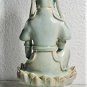Antique Chinese Song Qingbai Porcelain Quanyin on Lotus Seat Statue 9.5"