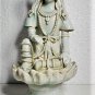 Antique Chinese Song Qingbai Porcelain Quanyin on Lotus Seat Statue 9.5"