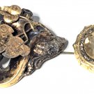 Antique Victorian Pinchbeck Paste Stone Pin Brooches Lot of 2