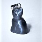 Vintage Spinach Jade Hand Carved CAT Necklace Pendant Lot