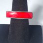 Vtg Sterling Silver Big UNISEX Ichthus Christian Cross Red Ring Lot Sz 8.5