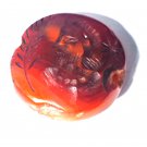 Ancient Carved Carnelian Agate Intaglio Seal Bead 28 mm w Hole Wear