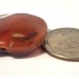 Ancient Carved Carnelian Agate Intaglio Seal Bead 28 mm w Hole Wear