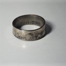 Silver Band Ring made from 1976 US Half Dollar Lot Size ~ 14