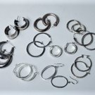 Vintage Sterling Silver Mixed Lot Hoop Earrings 53 Gr 20 Pcs