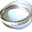 Vintage Sterling Silver TAXCO Mexico Bangle Bracelet Lot of 3 Zodiac Twist Plain