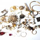 Vintage Gold Filled Mixed Jewelry Lot Repair Recovery Many Genuine Stones