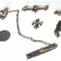 Antique Victorian Gold Filled Pin Brooches Lot of 5