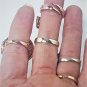 Vtg Sterling Silver Yellow & Rose Gold Over Statement Rings Lot Collection 5 Pc