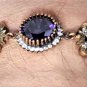 Vintage Sterling Silver Victorian Style Amethyst Bracelet Lot 7-1/4"