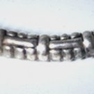 Vintage Sterling Silver Ribbed Curved Tubular Slide Bead Necklace Pendant Lot