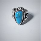 Vintage Sterling Silver SOUTHWEST Navajo Old Pawn Turquoise Ring Lot Size ~ 6.5