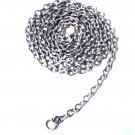 Vintage Sterling Silver Strong Sturdy Flat Oval Links Chain Necklace Lot 30.5"