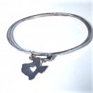 Vintage Sterling Silver Heart of TEXAS James AVERY Hammered Bangle Bracelet Lot