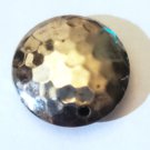 Vintage Sterling Silver Hammered Look Domed Disc Focal Bead Lot 25 mm