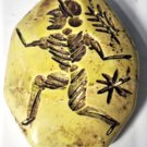 Ancient Massive Carved Jasper Seal Bead 36 mm with Hole Wear
