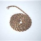 Vintage 14K Gold Filled Medium Thickness Rope Chain Necklace Lot 18"