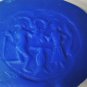 Ancient Large Carved White Stone Intaglio Stamp Seal Lot 2 Worshippers