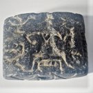 Ancient Black Steatite King w Snake & Ram Bi-Facial Intaglio Stamp Seal Bead Lot