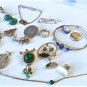 Vtg Gold Plated/Filled Mostly Wearble Jewelry Lot w Jade Lapis Pearls 109.5 Gr