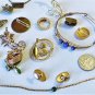 Vtg Gold Plated/Filled Mostly Wearble Jewelry Lot w Jade Lapis Pearls 109.5 Gr