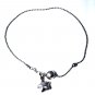 Vintage Sterling Silver Ball Chain Puffy Star Dangle Anklet Bracelet Lot 13"