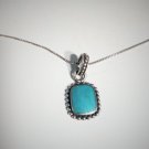 Vintage Sterling Silver Turquoise SOUTHWESTERN Pendant Necklace Lot 20"