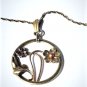 Vintage 12K GF Art Deco Floral Pendant Necklace Lot 22"