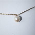 Vintage 12K GF Cultured Pearl Drop Pendant Necklace Lot 18"