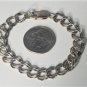 Vintage Sterling Silver Double Links Link Blank Charm Bracelet Lot 7"
