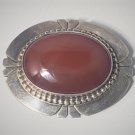 Vintage Sterling Silver Southwestern Navajo Carnelian Agate Pin Brooch Lot