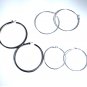 Vintage Sterling Silver Extra Large Hoop Earrings Lot 6 Pcs