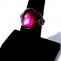 Antique Edwardian Sterling Silver Simulated Ruby Paste Stone Ring Lot Size 7.5
