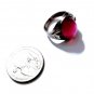 Antique Edwardian Sterling Silver Simulated Ruby Paste Stone Ring Lot Size 7.5
