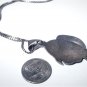 Vintage Sterling Silver MEXICO Big Fish Pendant Necklace Lot 24"