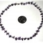 Vtg Sterling Silver Amethyst Handmade Wire Link Choker Chain Necklace Lot 15.25"