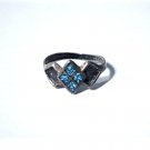 Vintage Sterling Silver SOUTHWEST Navajo Inlaid Turquoise Ring Lot Size ~6.5