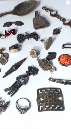 Antique Sterling Silver Victorian Edwn Wear Repair Craft Scrap Jewelry Lot 154 G