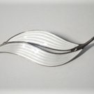 Vintage Sterling Silver Norway Aksel Holmsen White Guilloche Pin Brooch Lot