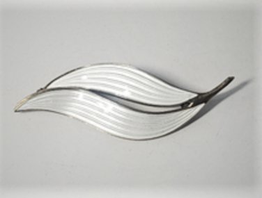 Vintage Sterling Silver Norway Aksel Holmsen White Guilloche Pin Brooch Lot