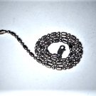 Vintage Sterling Silver ITALY Dash-Dot Chain Choker Necklace Lot 15"